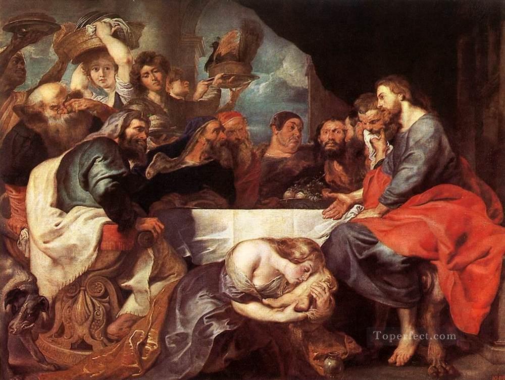 Christ à Simon le pharisien Peter Paul Rubens Peintures à l'huile
